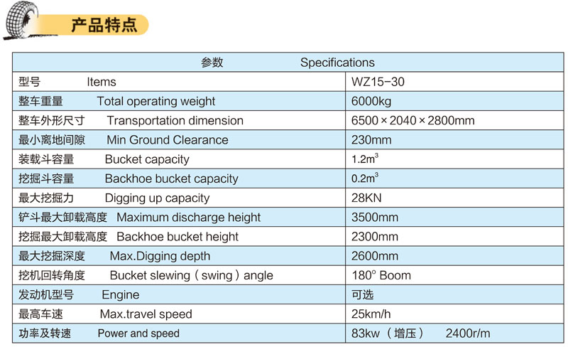 WZ15-30挖掘裝載機(jī)